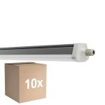 Multipack 10x Ledvance Waterproof Batten Damp Proof FLEX Throughwiring PC 34W 5600lm - 840 Cool White | 120cm -Replaces 2x36W