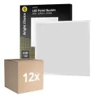 Multipack 12x Bright Choice LED Panel Backlit 36W 3240lm - 840 Cool White | 60x60cm - UGR 